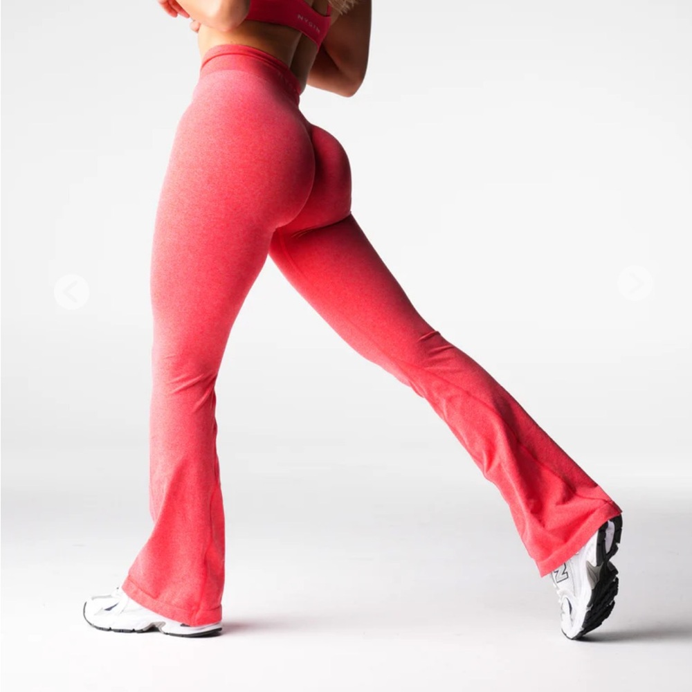 NVGTN size small candy apple red seamless flare leggings sold out!